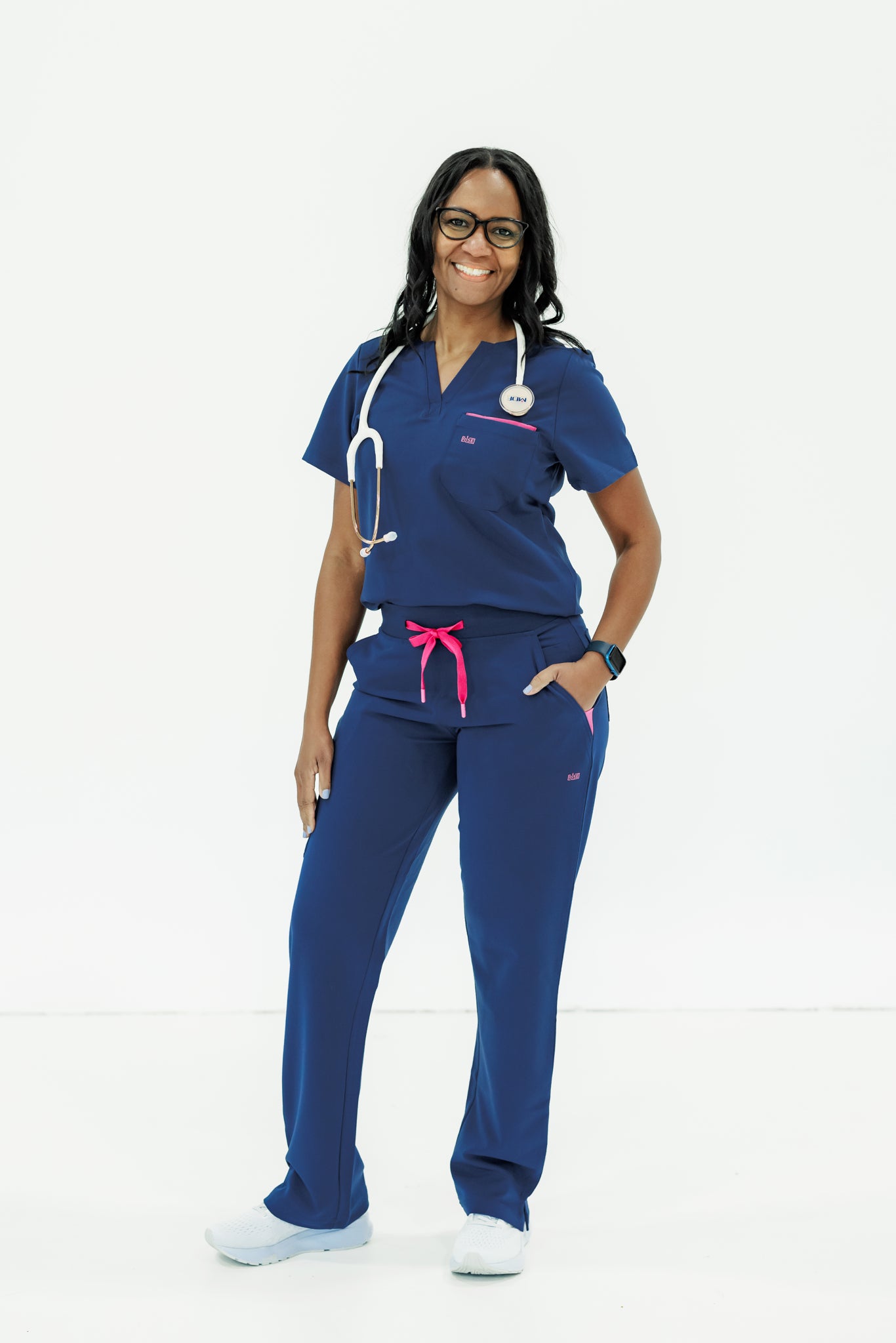 Women Classic Fit Scrub Pant (Navy)