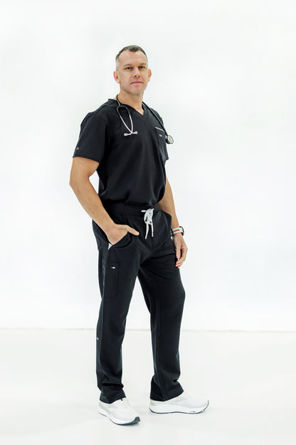 Men Classic Fit Scrub Pant (Black)