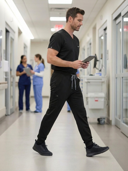 Men Jogger Scrub Pant (Black)