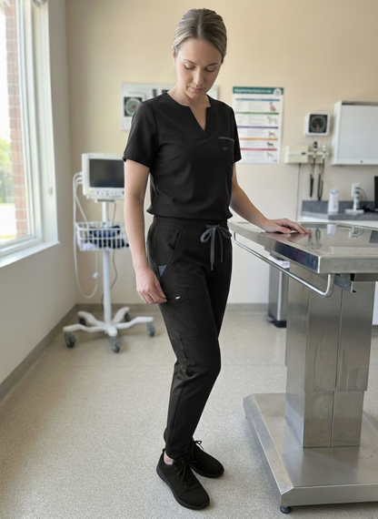 Women Jogger Scrub Pant (Black)