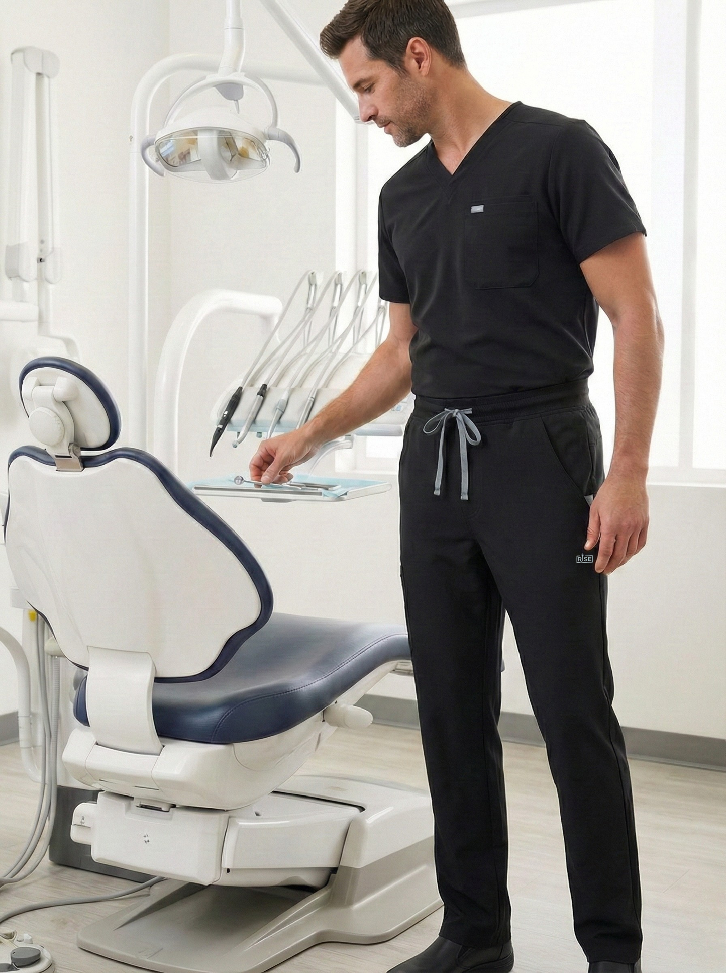 Men Classic Fit Scrub Pant (Black)