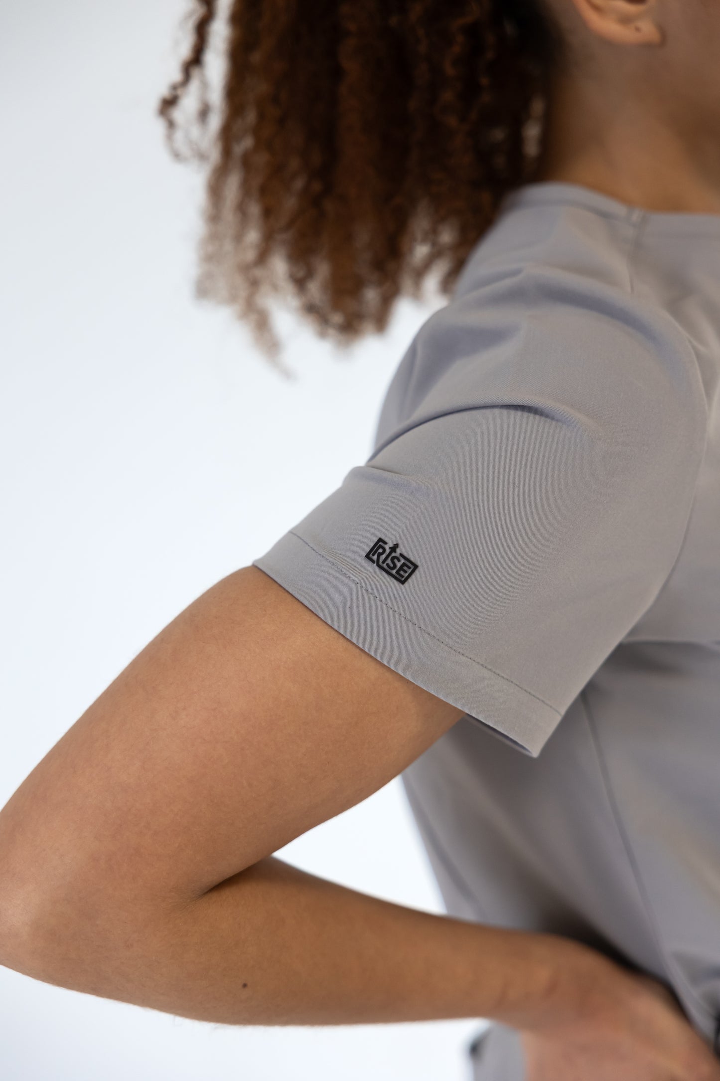 Women V-Neck Scrub Top (Gray)