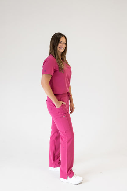Women Classic Fit Scrub Pant (Pink)