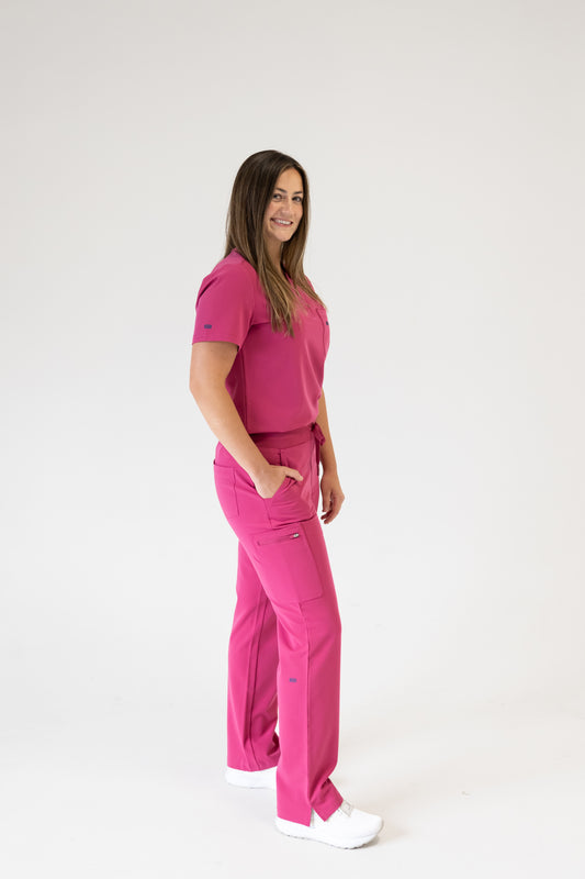 Women Classic Fit Scrub Pant (Pink)