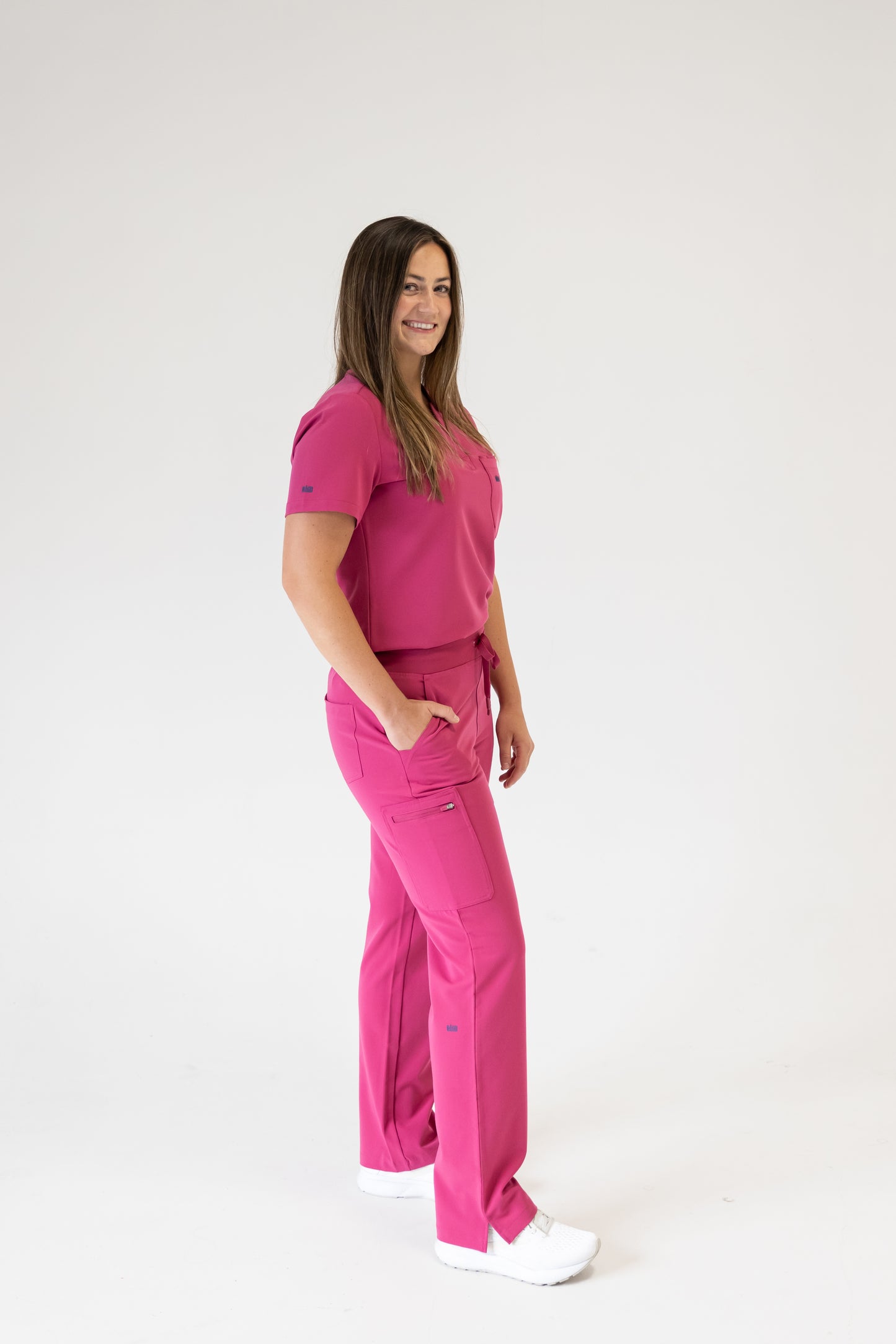 Women Classic Fit Scrub Pant (Pink)