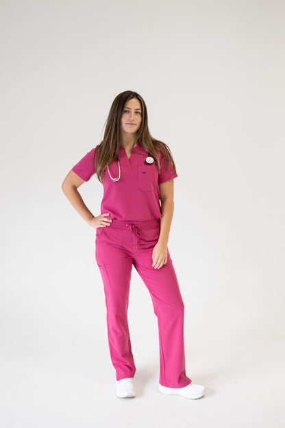 Women Classic Fit Scrub Pant (Pink)