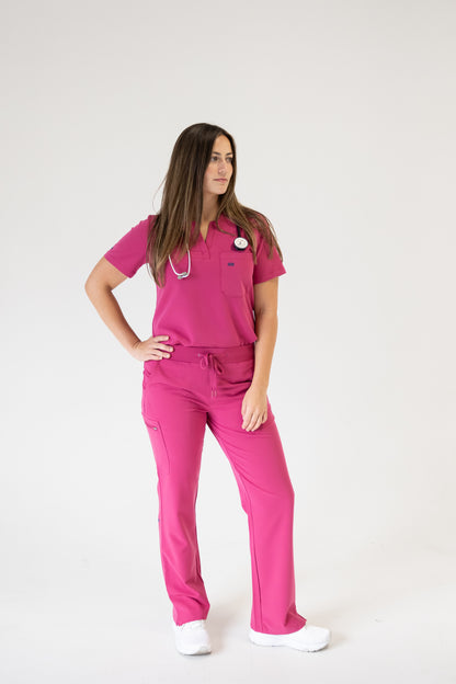 Women Classic Fit Scrub Pant (Pink)