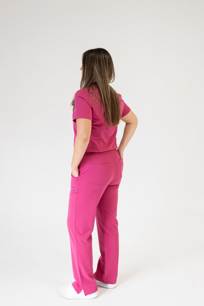 Women Classic Fit Scrub Pant (Pink)